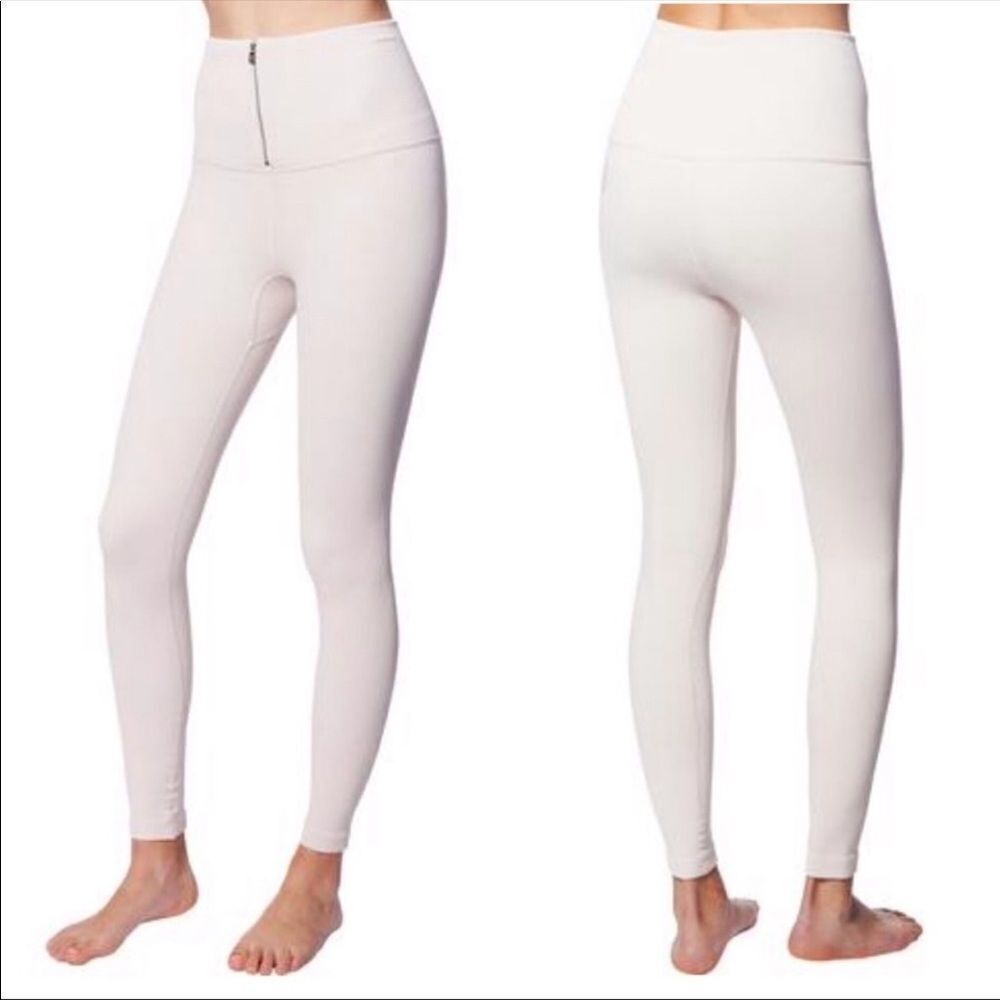 NWT Free People High-Rise‎ 7/8 Part Of Me Leggings - Ivory Pink